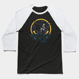 Fishing skull Baseball T-Shirt